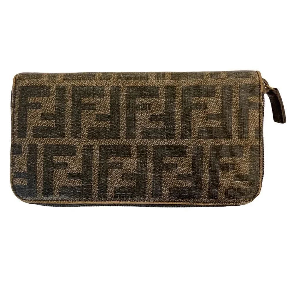 FENDI ZUCCA Print Long Zip Wallet